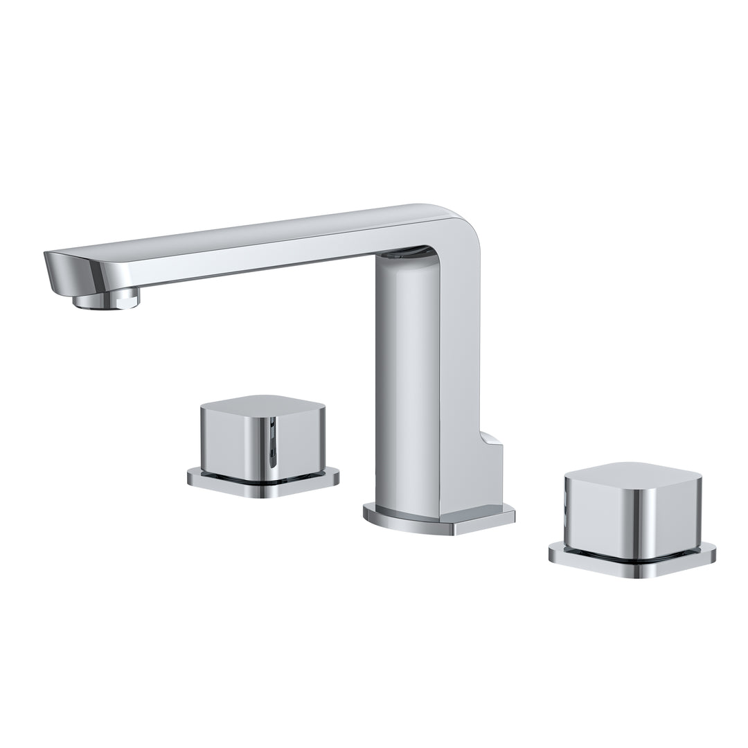 BAI 0602 Two Handles Contemporary Bathroom Faucet in Polished Chrome Finish