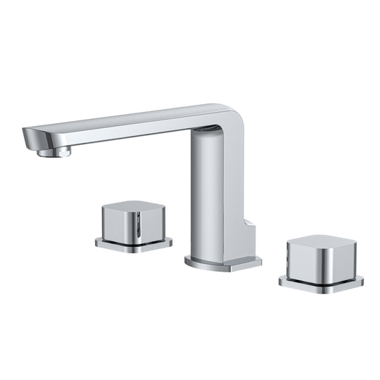 BAI 0602 Two Handles Contemporary Bathroom Faucet in Polished Chrome Finish