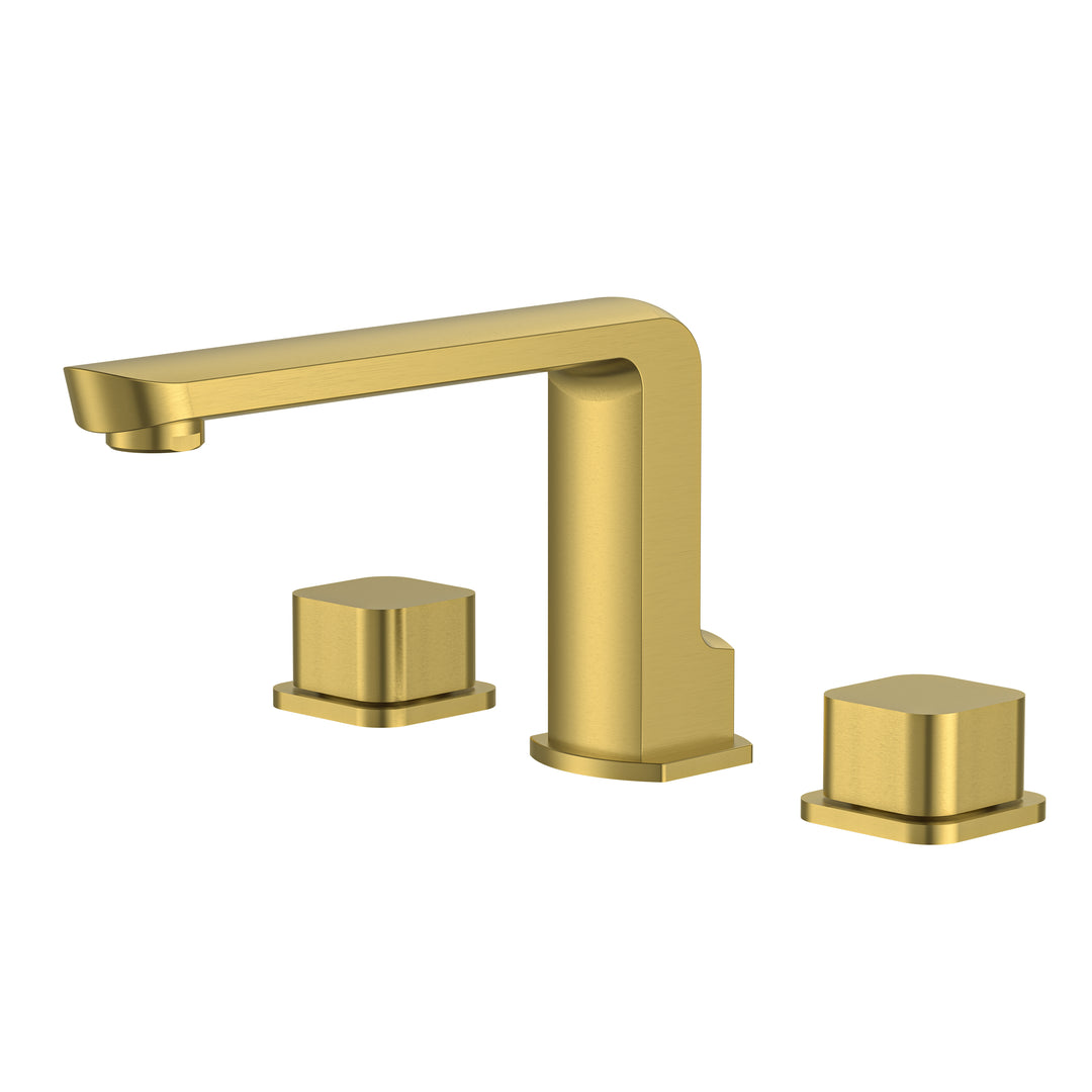 BAI 0603 Two Handles Contemporary Bathroom Faucet in Brushed Gold Finish