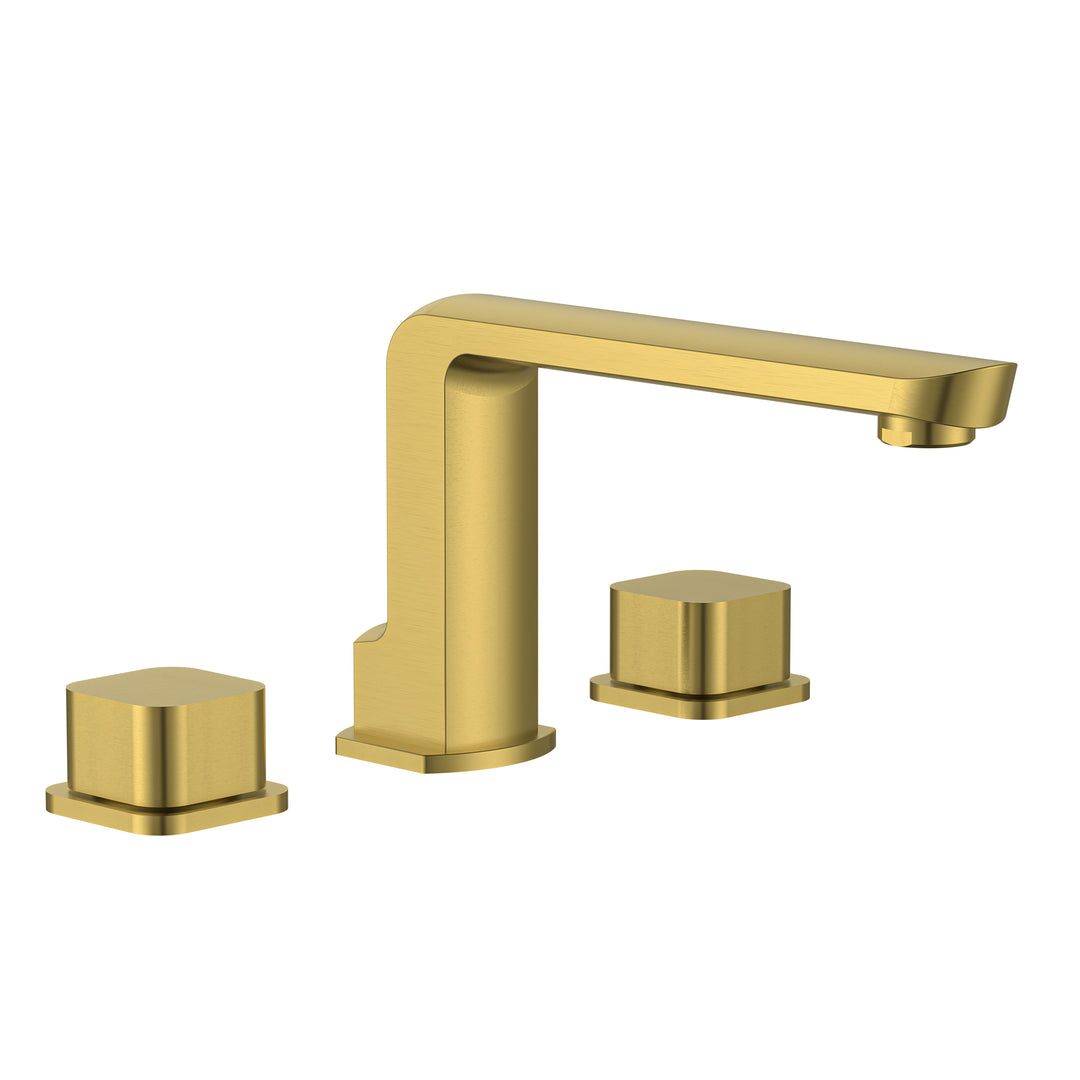 BAI 0603 Two Handles Contemporary Bathroom Faucet in Brushed Gold Finish