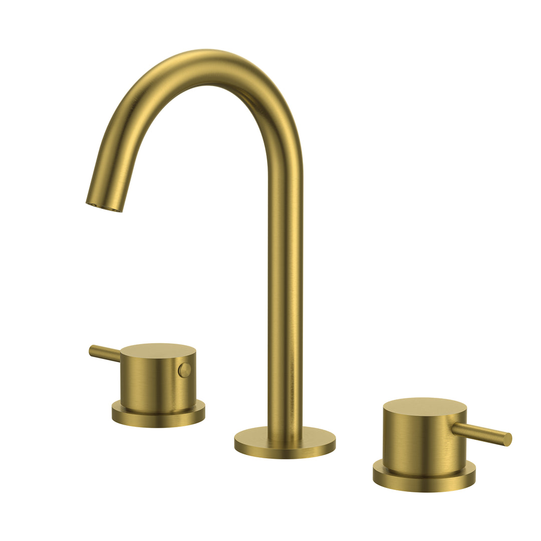 BAI 0606 Two Handles Contemporary Bathroom Faucet in Brushed Gold Finish