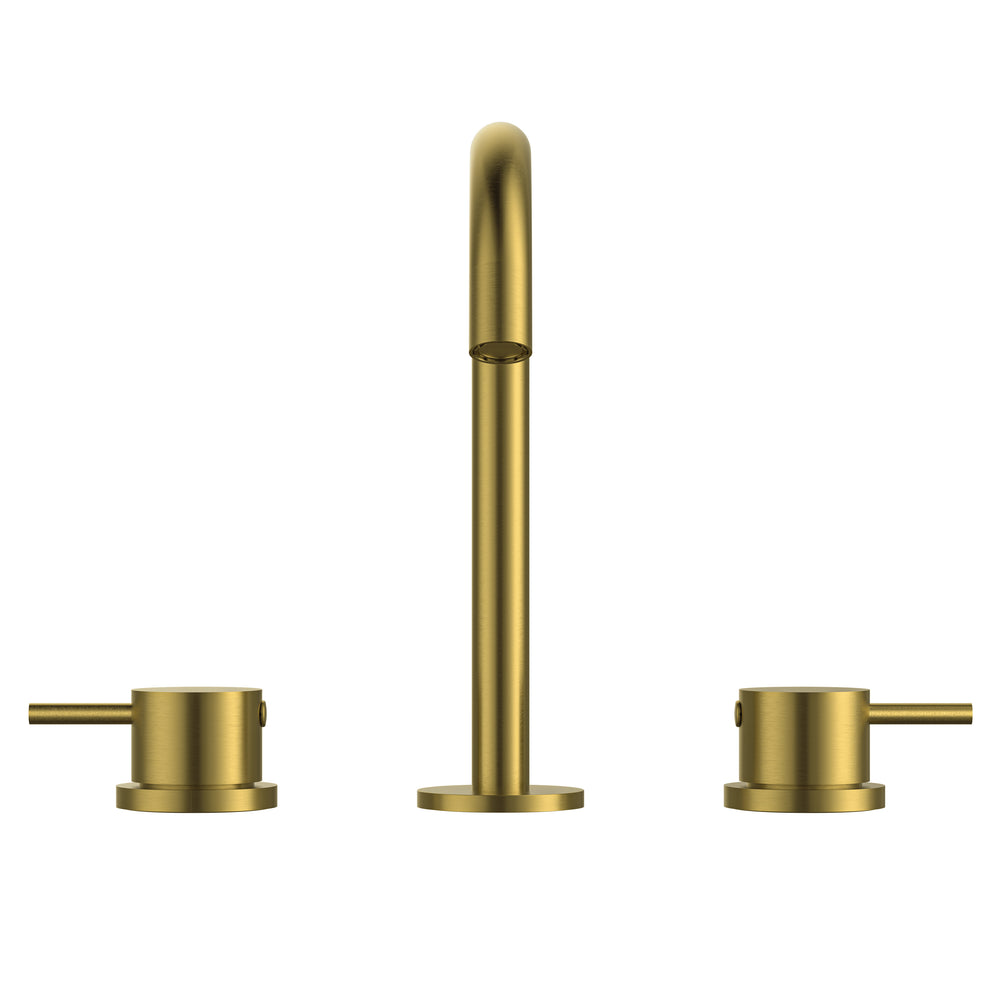 BAI 0606 Two Handles Contemporary Bathroom Faucet in Brushed Gold Finish