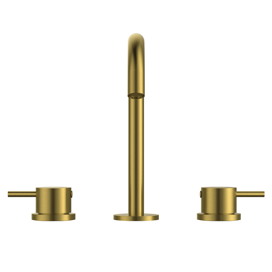 BAI 0606 Two Handles Contemporary Bathroom Faucet in Brushed Gold Finish