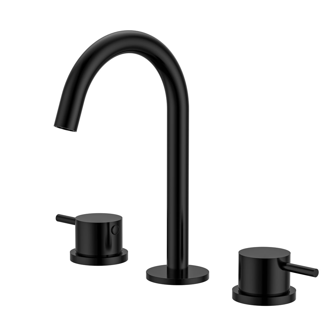 BAI 0607 Two Handles Contemporary Bathroom Faucet in Matte Black Finish
