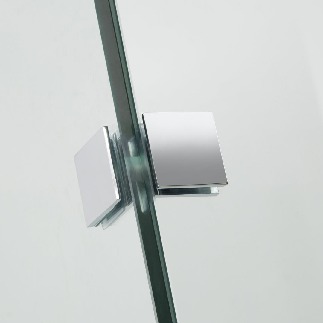 BAI 0954 Frameless 32-inch Glass Shower Enclosure Reversible Side Panel