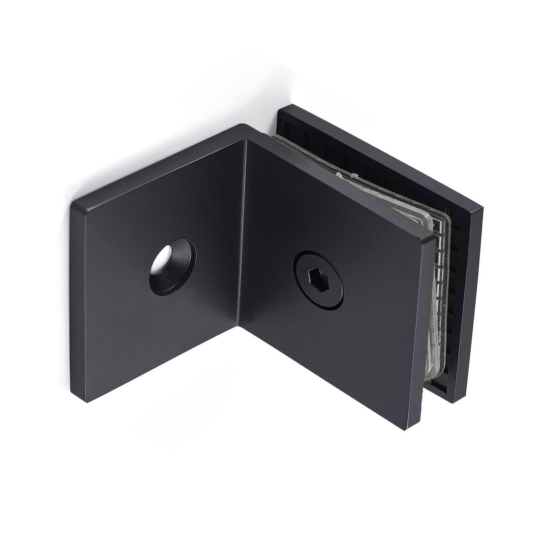 BAI 0960 Fixed Glass to Wall Shower Panel Bracket (Matte Black)