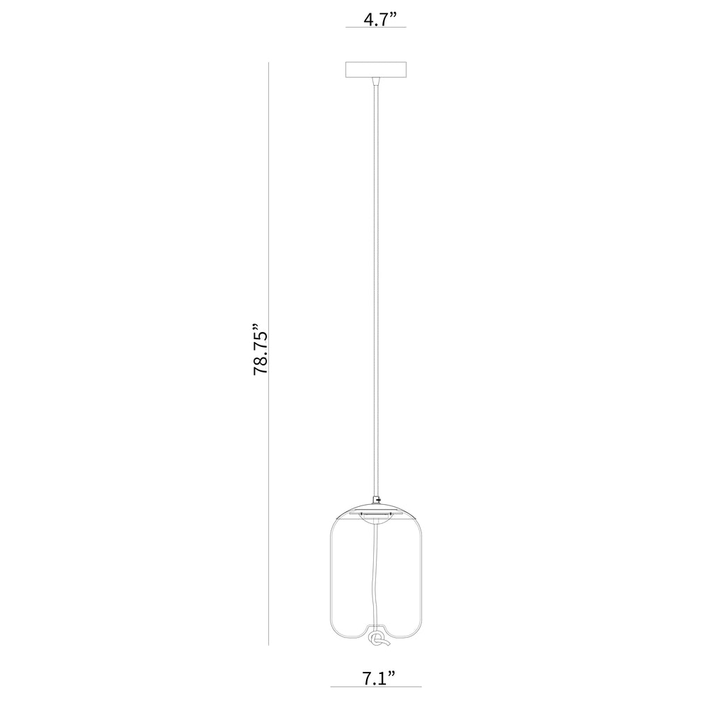 BAI 1307 Stained Glass 7" Pendant Light with Integrated LED
