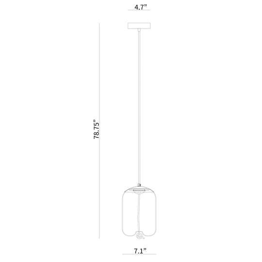BAI 1307 Stained Glass 7" Pendant Light with Integrated LED