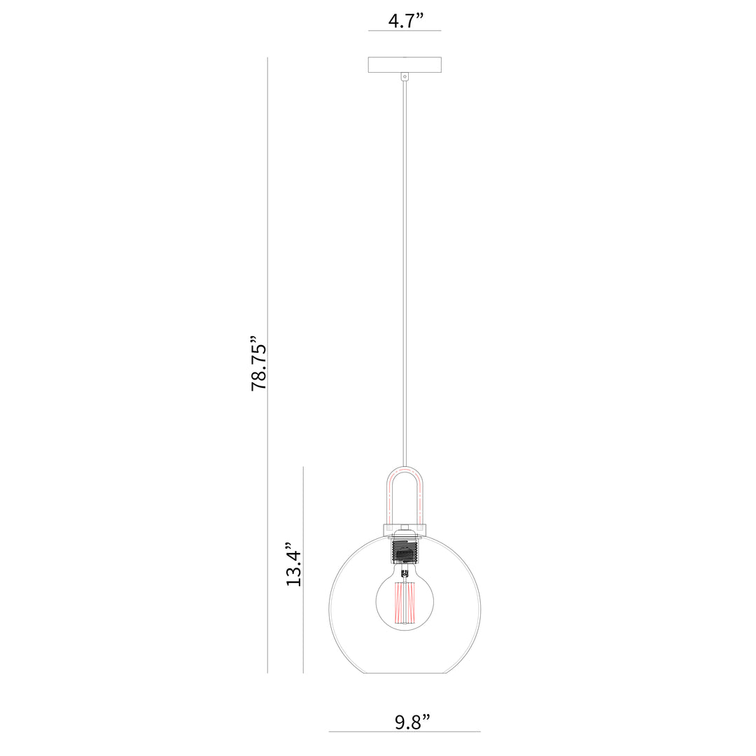 BAI 1310 Matte Glass 10" Pendant Light with Integrated LED