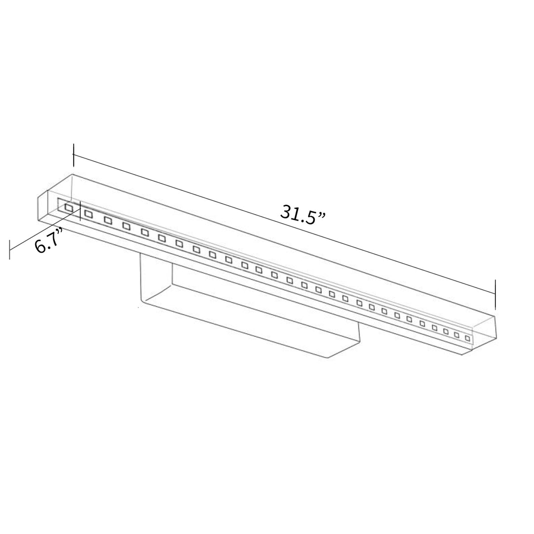 BAI 1315 LED 32" Mirror Lamp in Polished Chrome Finish