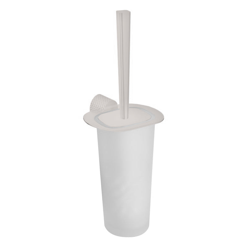 BAI 1469 Toilet Brush with Holder in Brushed Nickel Finish