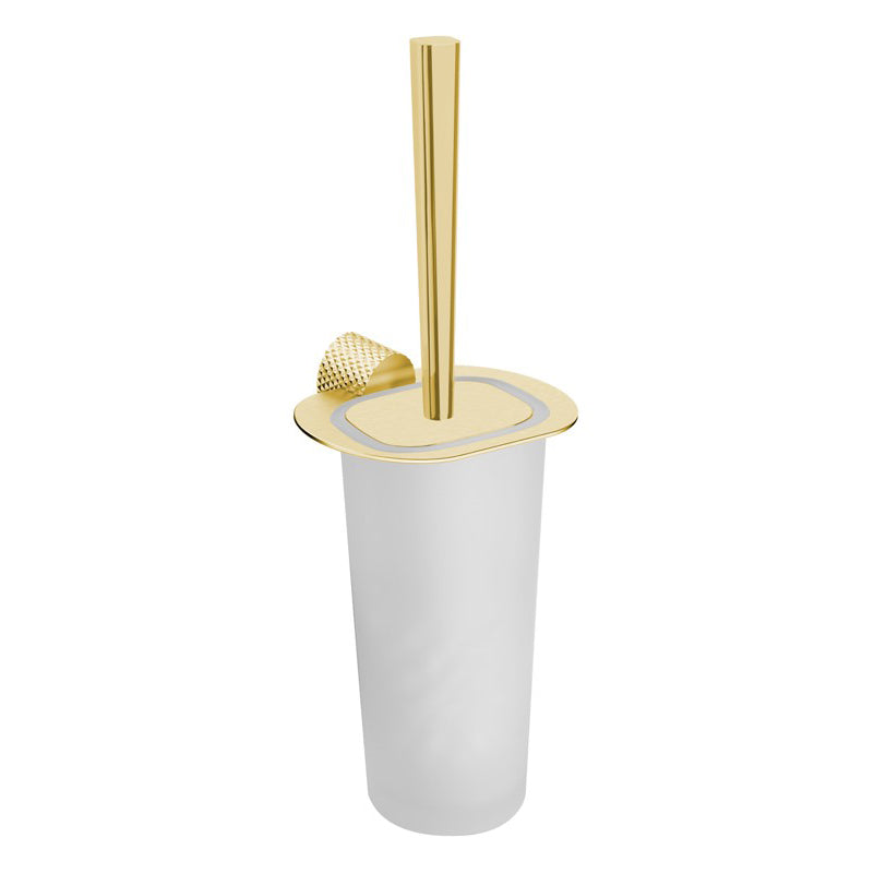 BAI 1471 Toilet Brush with Holder in Brushed Gold Finish