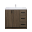 BAI Novo 36-inch Freestanding Bathroom Vanity with Gloss White Sink