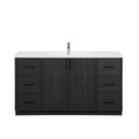 BAI Novo 59-inch Freestanding Bathroom Vanity with Gloss White Sink