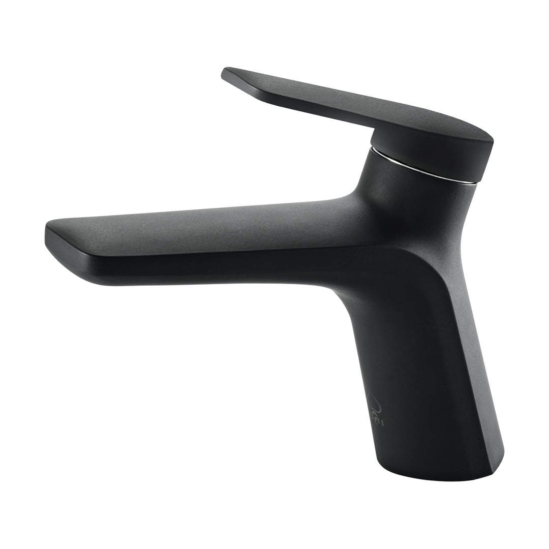 BAI 2626 Single Handle Contemporary Bathroom Faucet in Matte Black Finish