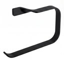 A modern wall-mounted towel ring holder with a matte black finish, shown against a plain white background.
