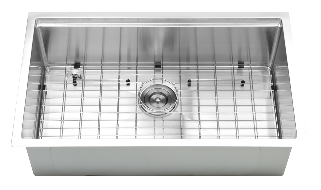 BAI 1287 Stainless Steel 16 Gauge Kitchen Sink Handmade 32-inch Undermount Workstation Single Bowl