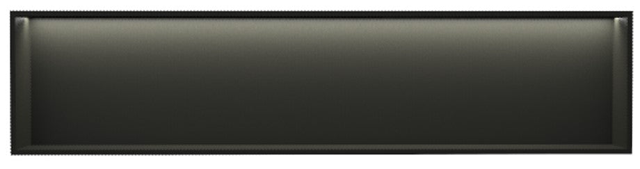 BAI 0009 Recessed Single Shower Niche with LED Lighting in Brushed Black (47"x11")
