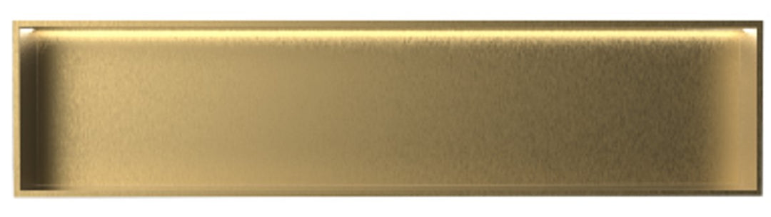BAI 0010 Recessed Single Shower Niche with LED Lighting in Brushed Gold (47"x11")