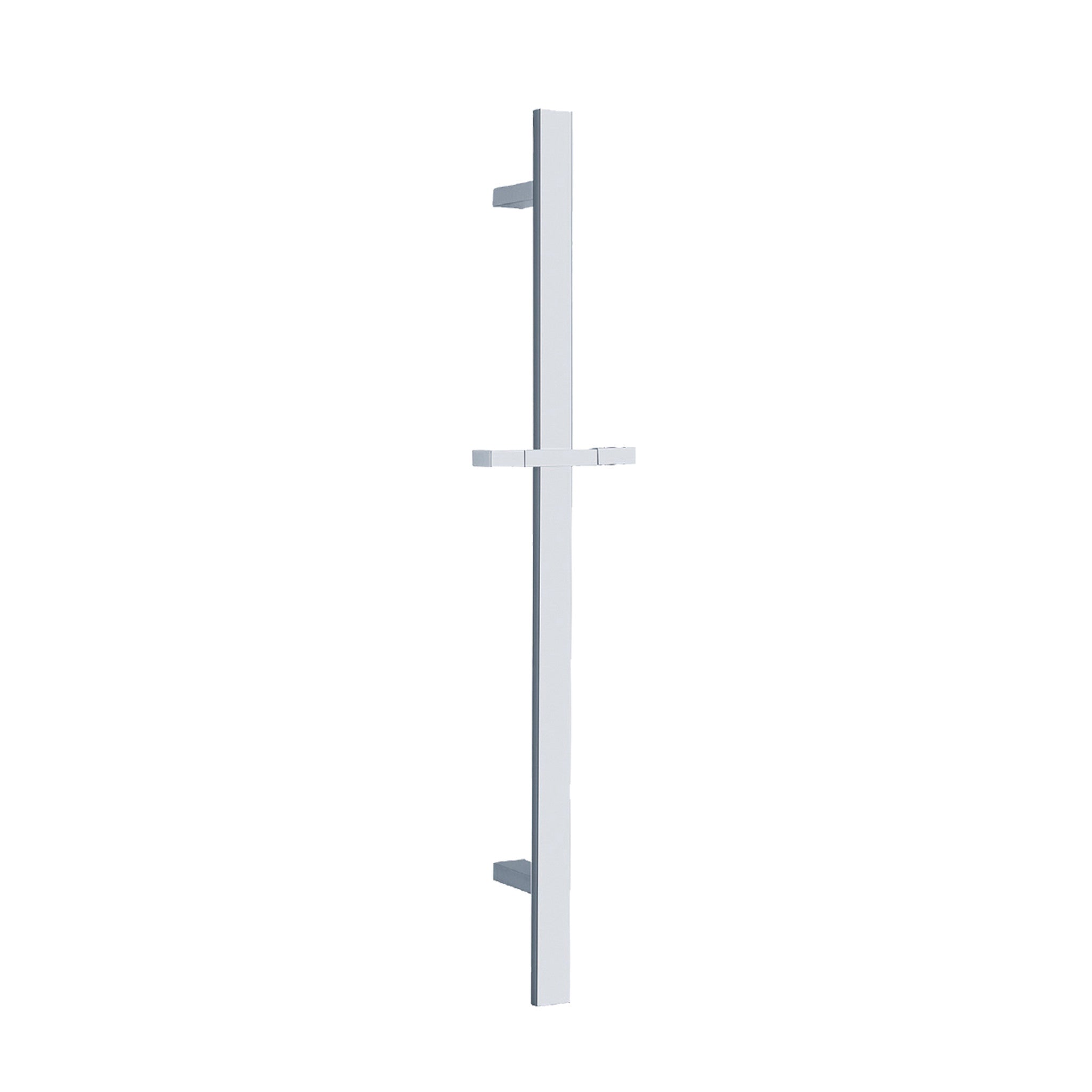 BAI 0195 Wall Mounted Handheld Shower Holder with Integrated Hose  Connection in Polished Chrome Finish