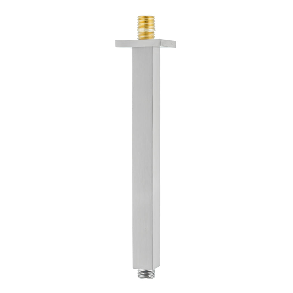 BAI 0448 Ceiling Mounted 14-inch Shower Head Arm in Brushed Nickel Finish