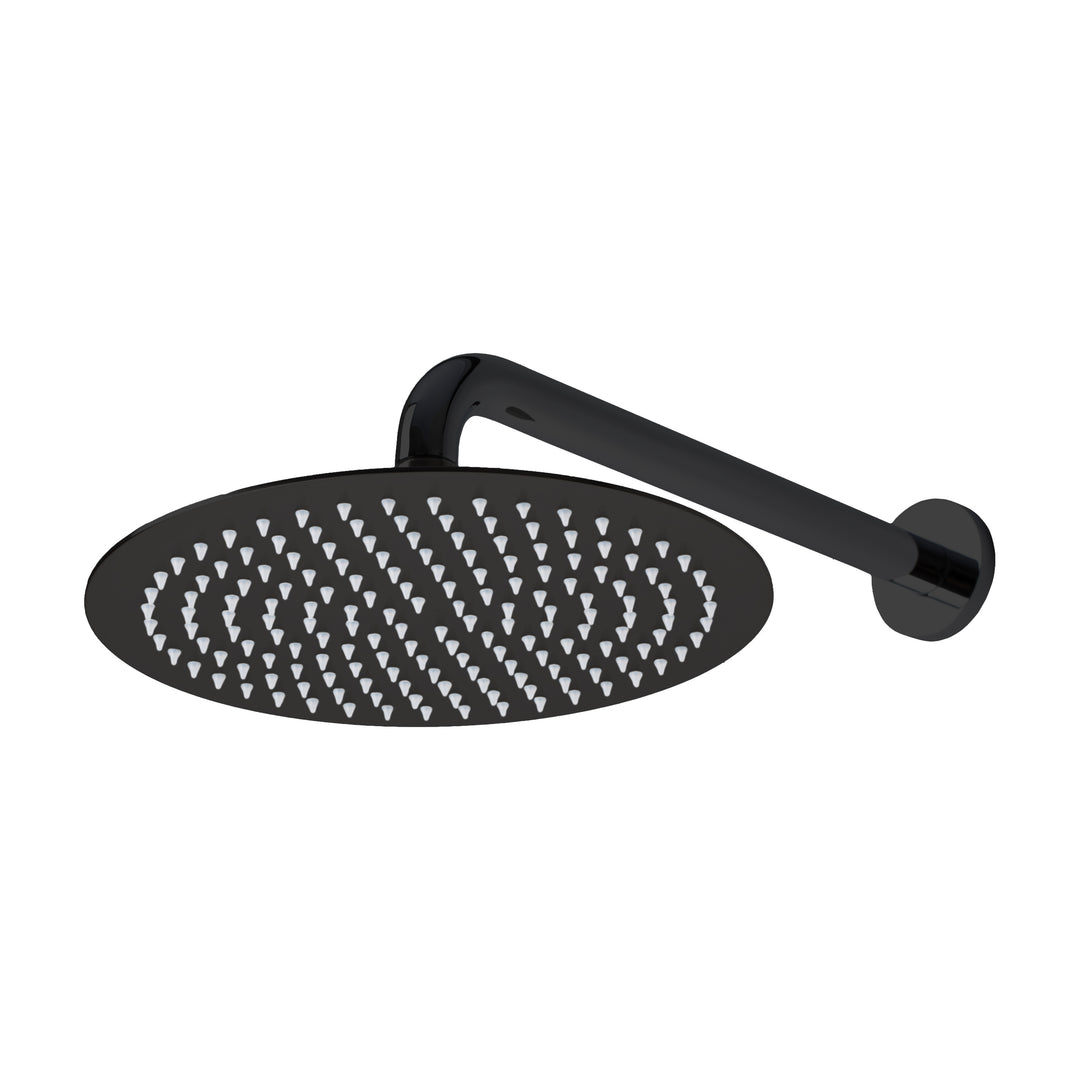 BAI 0461 Stainless Steel 10-inch Round Rainfall Shower Head in Matte Black Finish