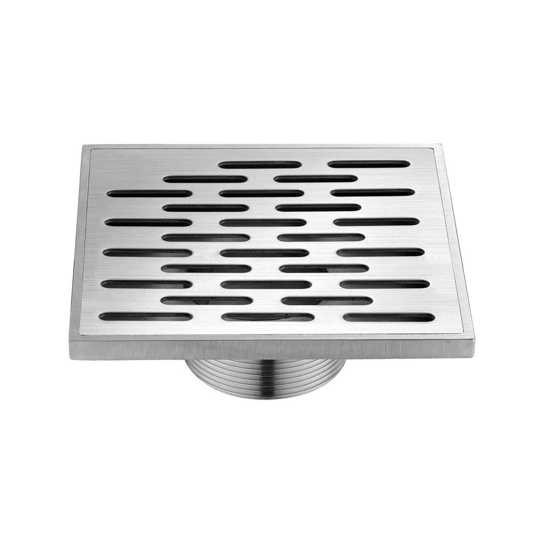 BAI 0586 Cast Stainless Steel 5-inch Square Shower Drain