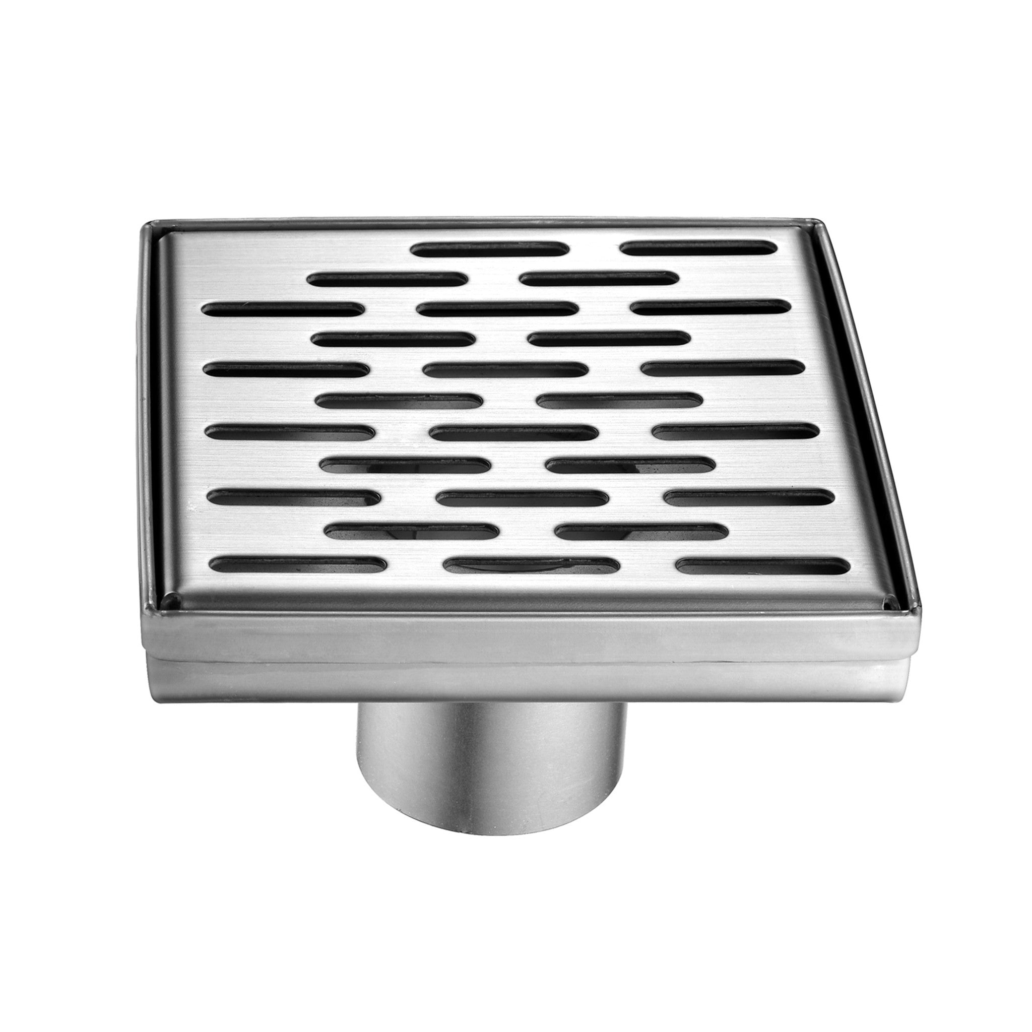 BAI 0586 Cast Stainless Steel 5-inch Square Shower Drain