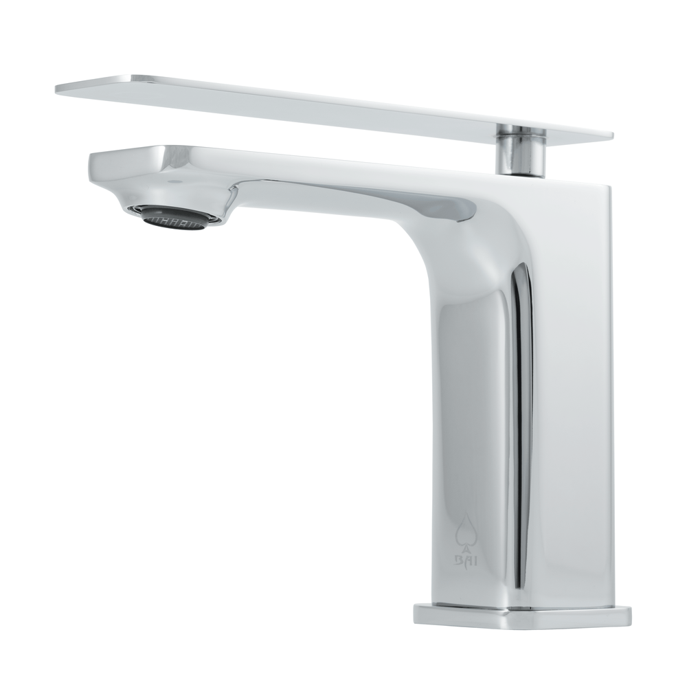 BAI 0683 Single Handle Contemporary Bathroom Faucet in Polished Chrome Finish