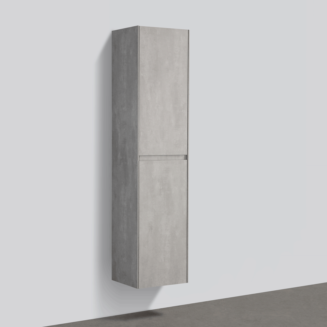 BAI 0750 Wall Hung 16-inch Reversible Bathroom Side Cabinet in Stone Gray Finish