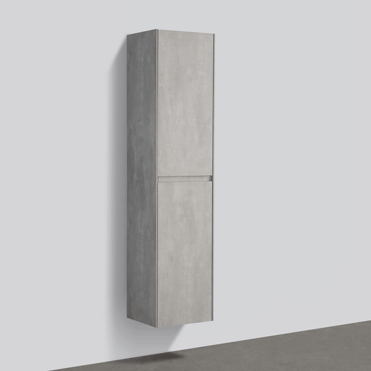 BAI 0750 Wall Hung 16-inch Reversible Bathroom Side Cabinet in Stone Gray Finish