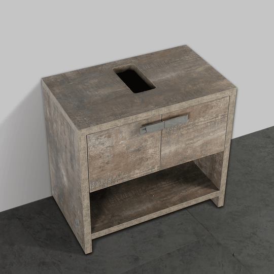 BAI 0753 Floor Standing 30-inch Bathroom Vanity Cabinet in Rustic Stone Finish