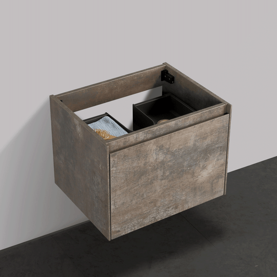 BAI 0756 Wall Hung 24-inch Bathroom Vanity in Rustic Stone Finish