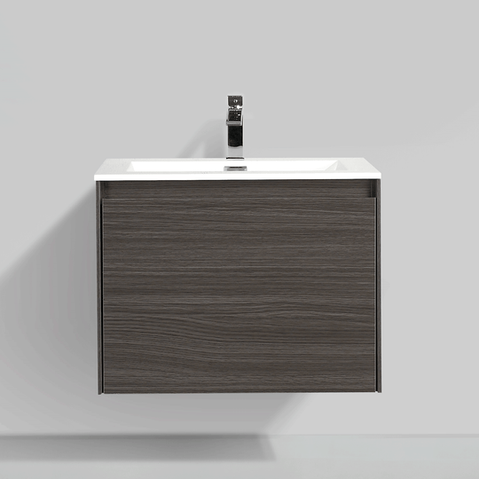 BAI 0757 Wall Hung 24-inch Bathroom Vanity in Graphite Wood Finish