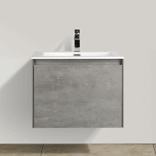 BAI 0758 Wall Hung 24-inch Bathroom Vanity in Stone Gray Finish