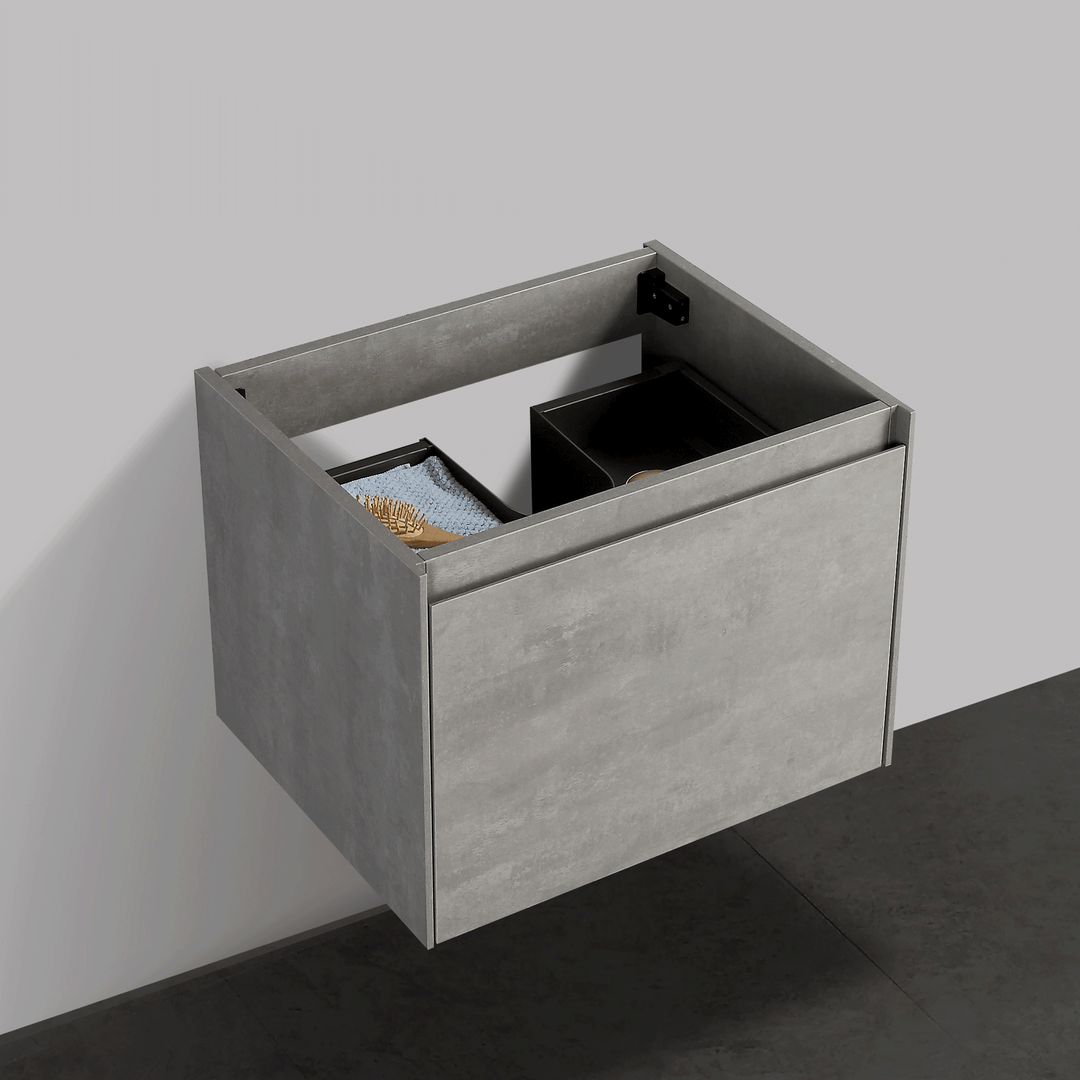 BAI 0758 Wall Hung 24-inch Bathroom Vanity in Stone Gray Finish