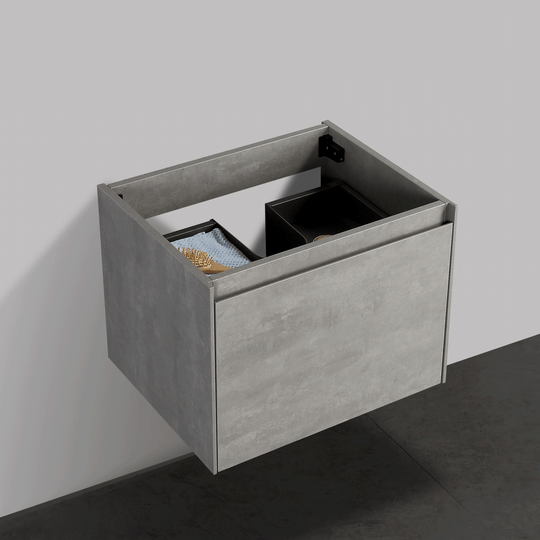 BAI 0758 Wall Hung 24-inch Bathroom Vanity in Stone Gray Finish