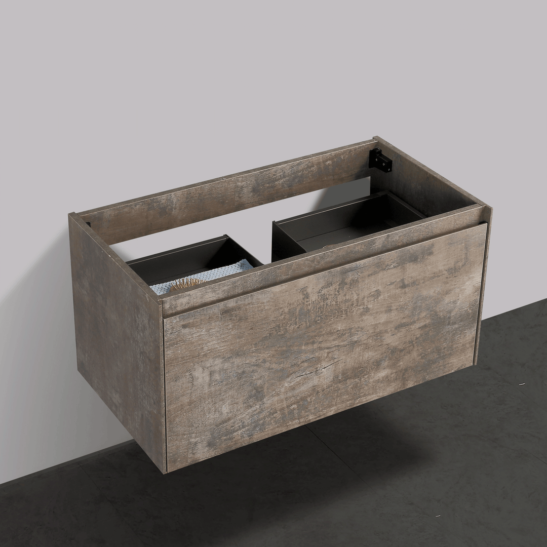 BAI 0760 Wall Hung 36-inch Bathroom Vanity in Rustic Stone Finish