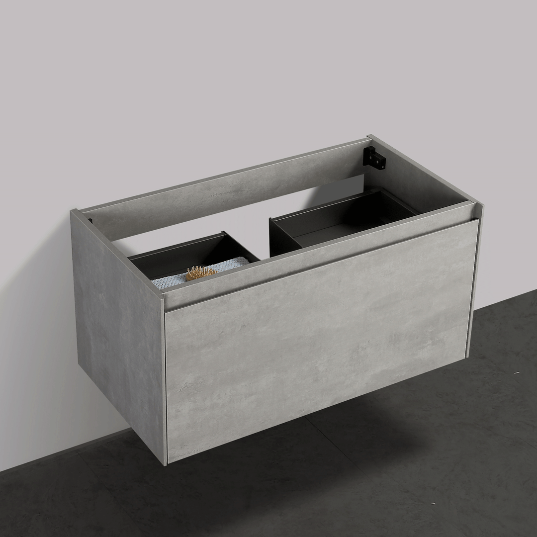 BAI 0762 Wall Hung 36-inch Bathroom Vanity in Stone Gray Finish