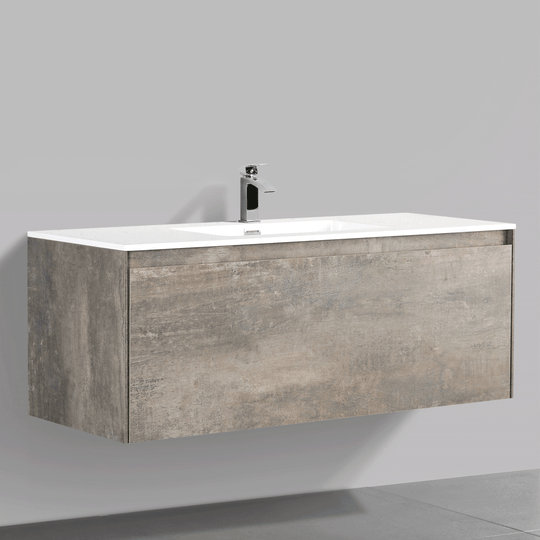 BAI 0764 Wall Hung 47-inch Bathroom Vanity in Rustic Stone Finish