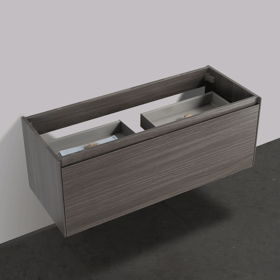 BAI 0765 Wall Hung 47-inch Bathroom Vanity in Graphite Wood Finish