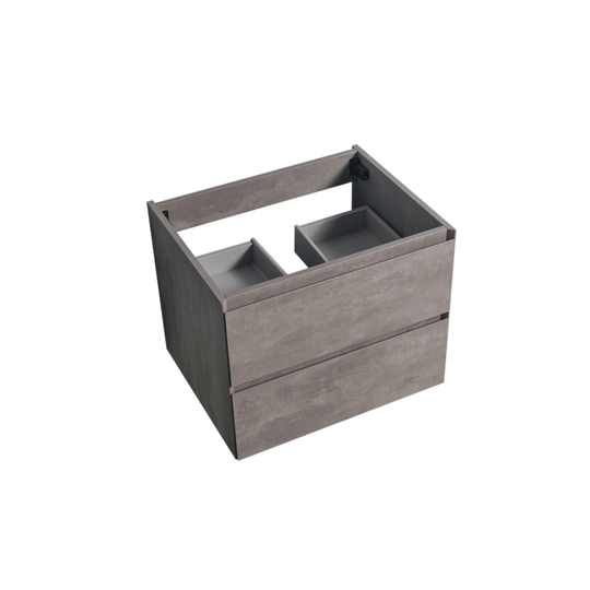 BAI 0802 Wall Hung 26-inch Bathroom Vanity in Stone Gray Finish