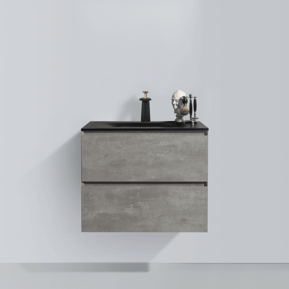 BAI 0803 Wall Hung 26-inch Bathroom Vanity in Stone Gray Finish