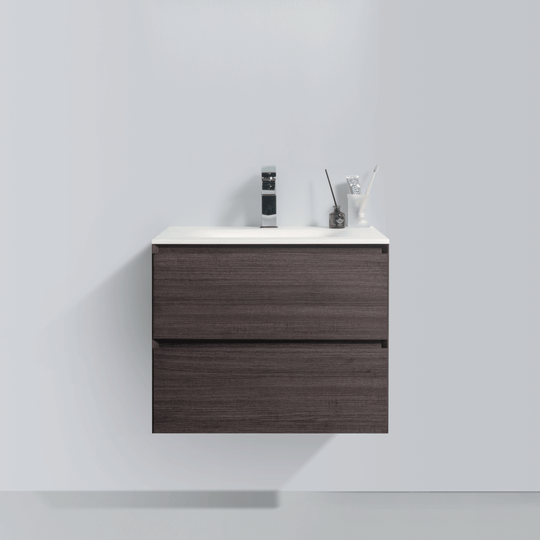 BAI 0804 Wall Hung 26-inch Bathroom Vanity in Graphite Wood Finish