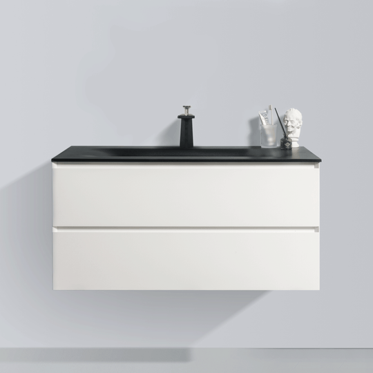 BAI 0813 Wall Hung 42-inch Bathroom Vanity in Matte White Finish