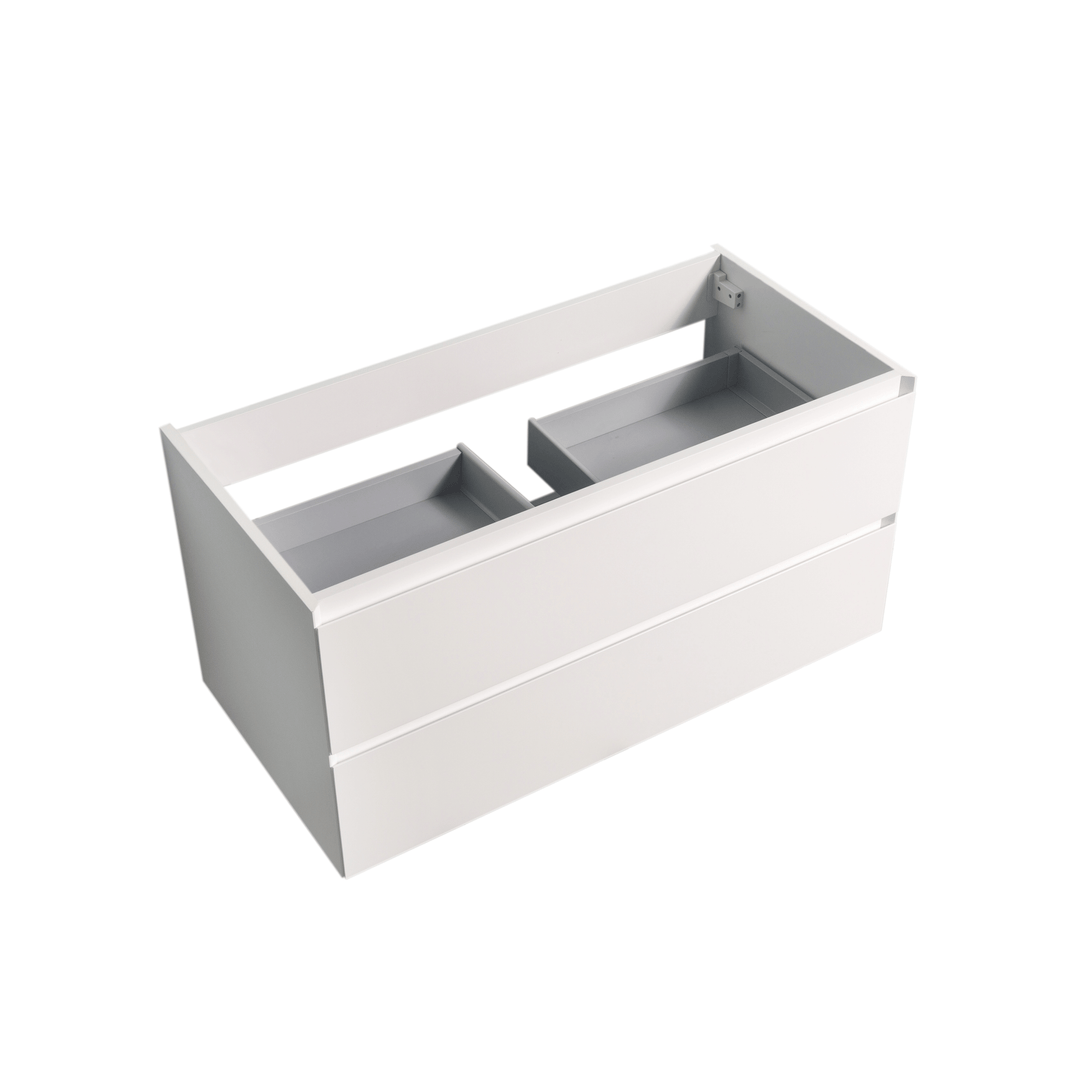 BAI 0813 Wall Hung 42-inch Bathroom Vanity in Matte White Finish