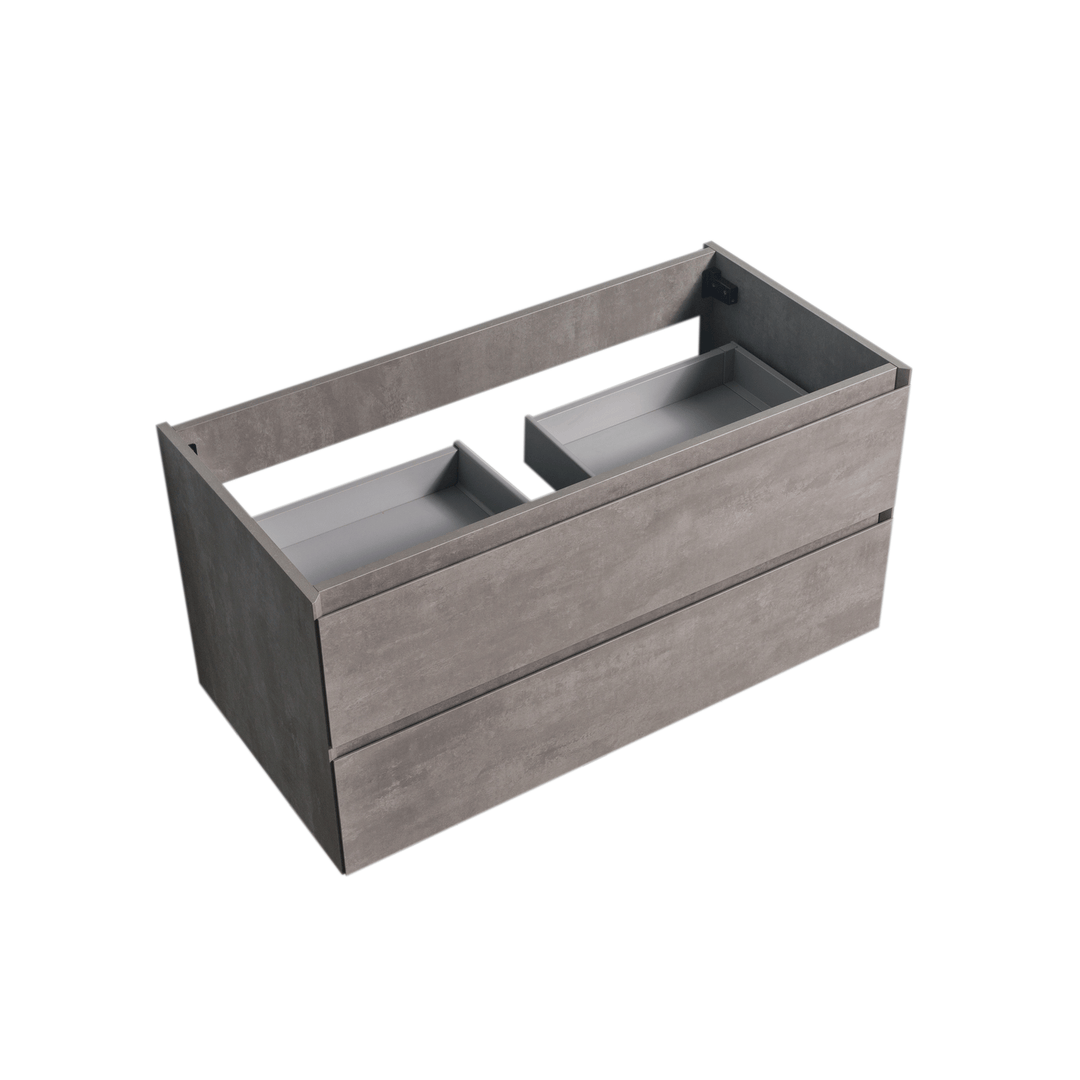 BAI 0815 Wall Hung 42-inch Bathroom Vanity in Stone Gray Finish