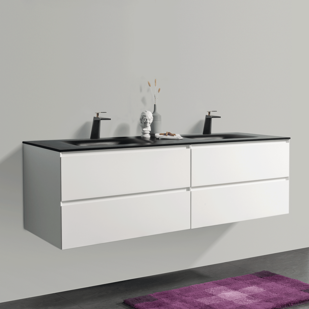 BAI 0831 Wall Hung 68-inch Bathroom Vanity in Matte White Finish