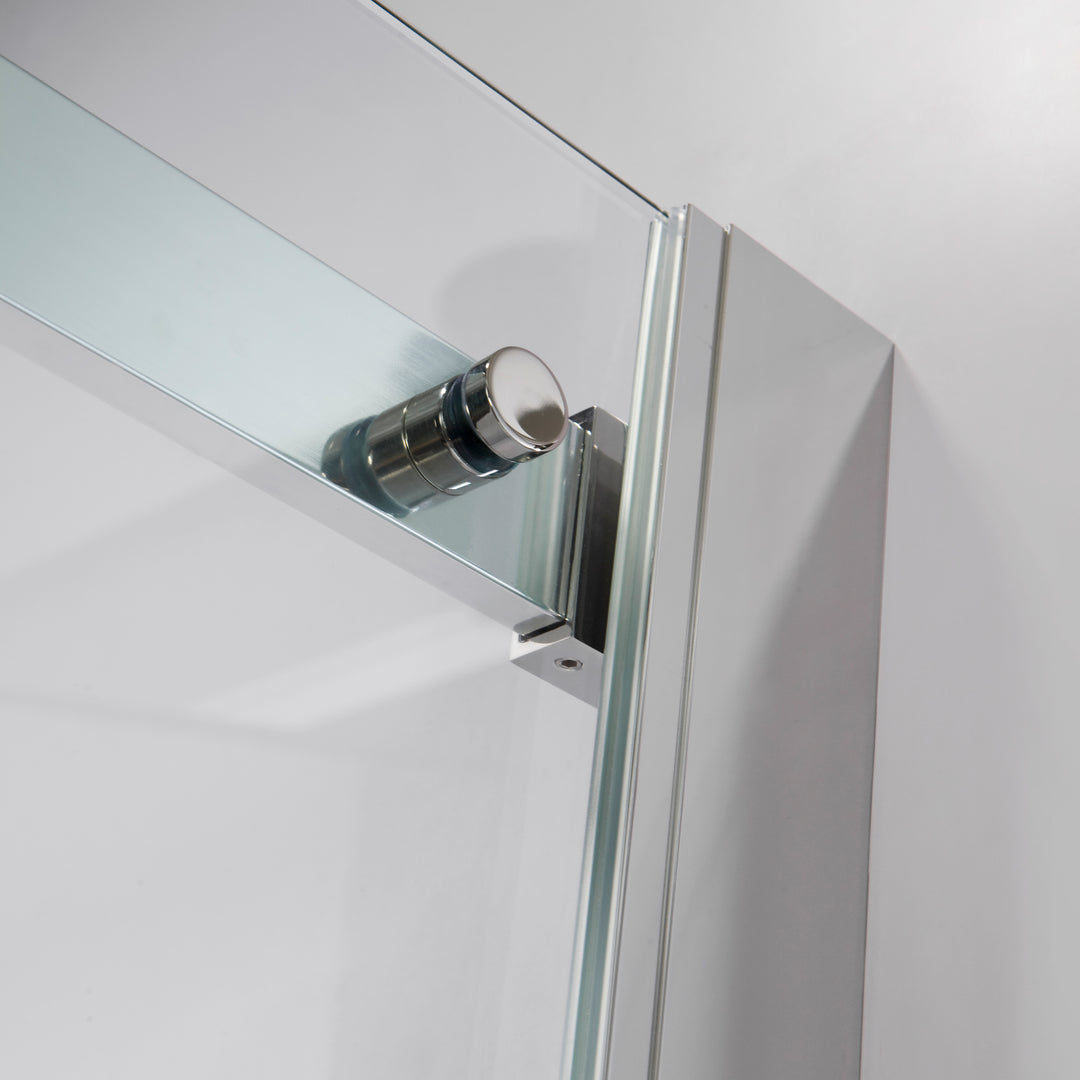 BAI 0922 Frameless 60-inch Sliding Glass Shower Enclosure