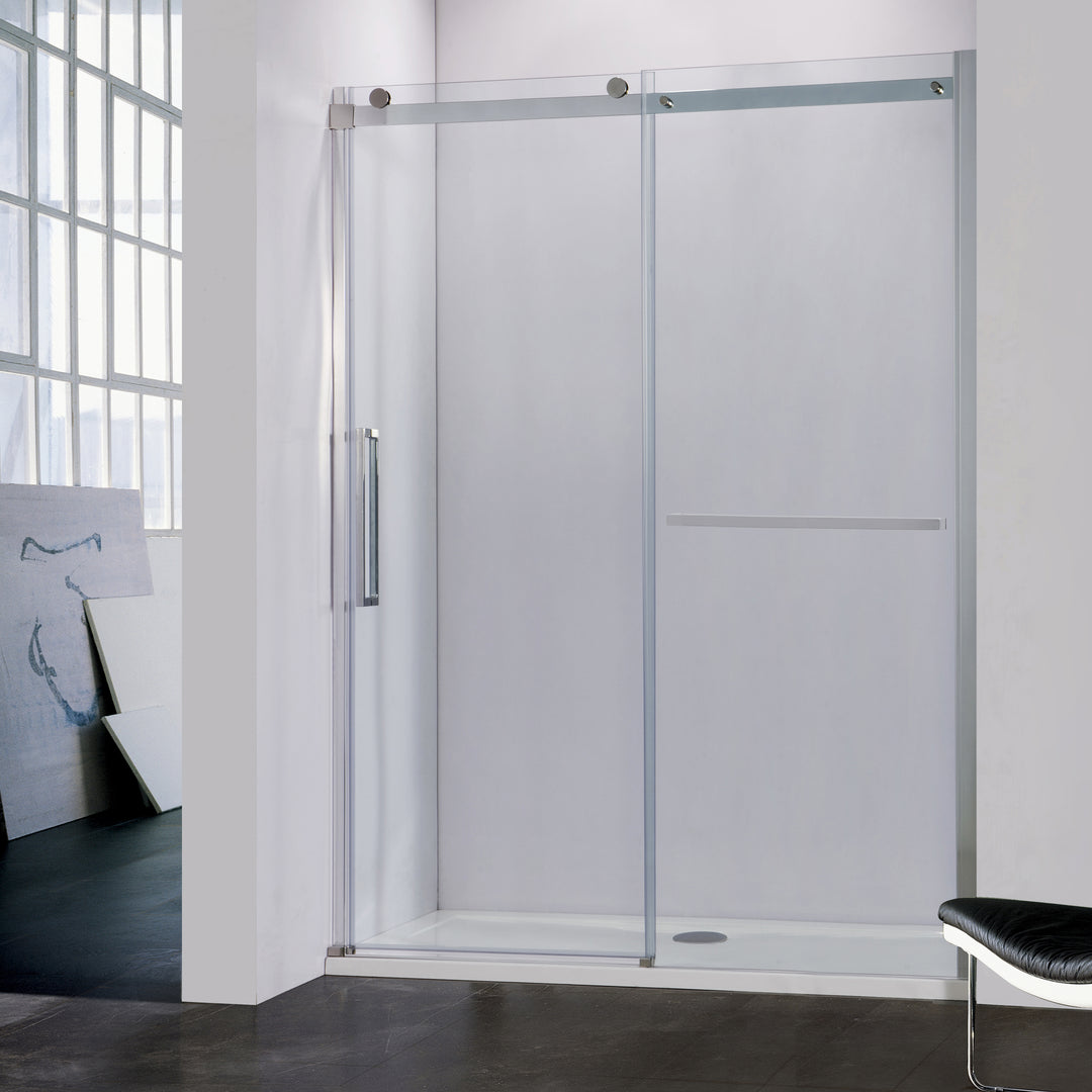 BAI 0923 Frameless 72-inch Sliding Glass Shower Enclosure